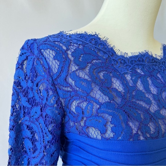 TADASHI SHOJI DRESS S BLOUSON FITTED LACE WEDDING MOTHER OF BRIDE GROOM  ELEGANT - Picture 8 of 12